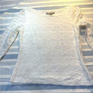Banana Republic Elegant White Lace Top Size 4